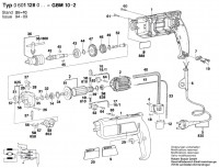 Bosch 0 601 128 003 Gmb 10-2 Drill 220 V / Eu Spare Parts